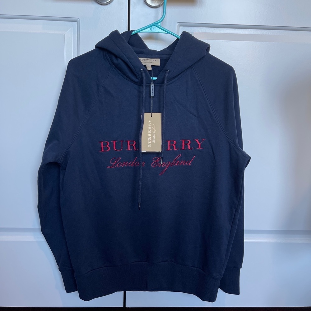 Authentic Burberry men long sleeve shirt size L run small fits M
